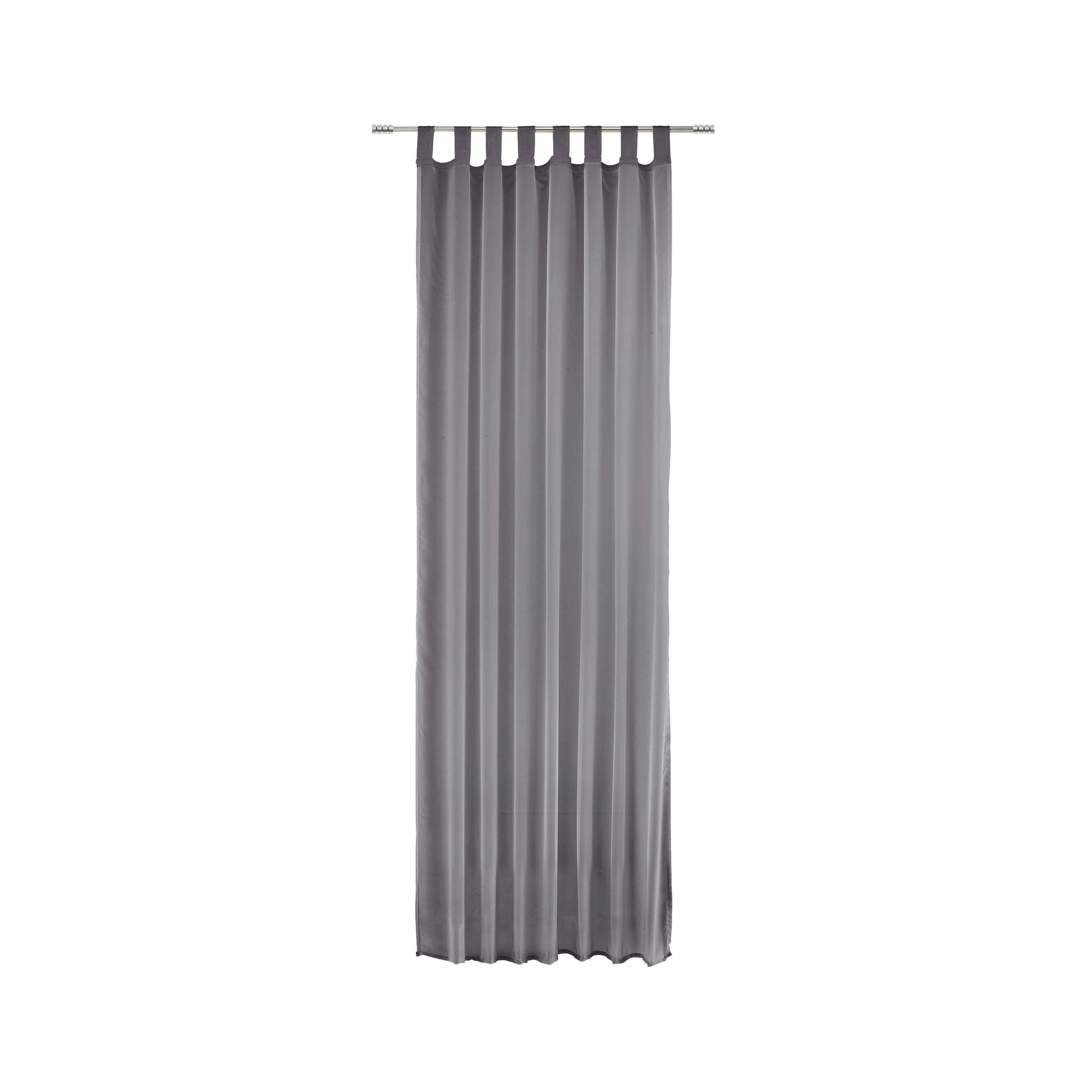 Zavjesa S Omčama Hanna 2/1 - antracit, tekstil (140/245cm) - Best Price