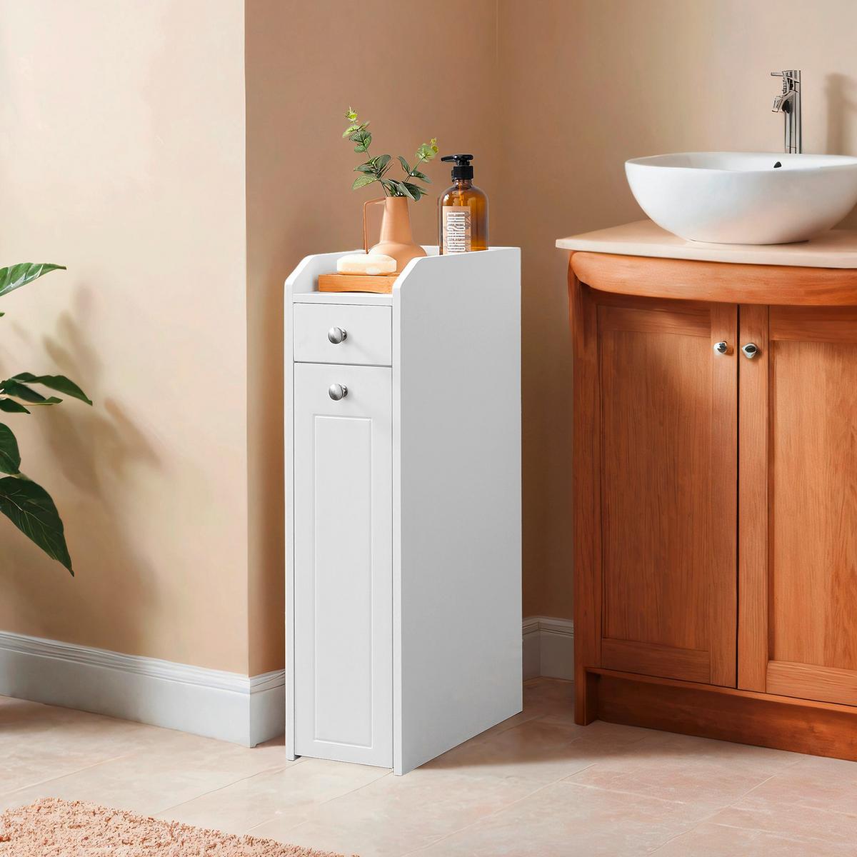 MIDISCHRANK BATHROOM CABINET - Weiß, MODERN, Holzwerkstoff (18/70/40cm) - MID.YOU
