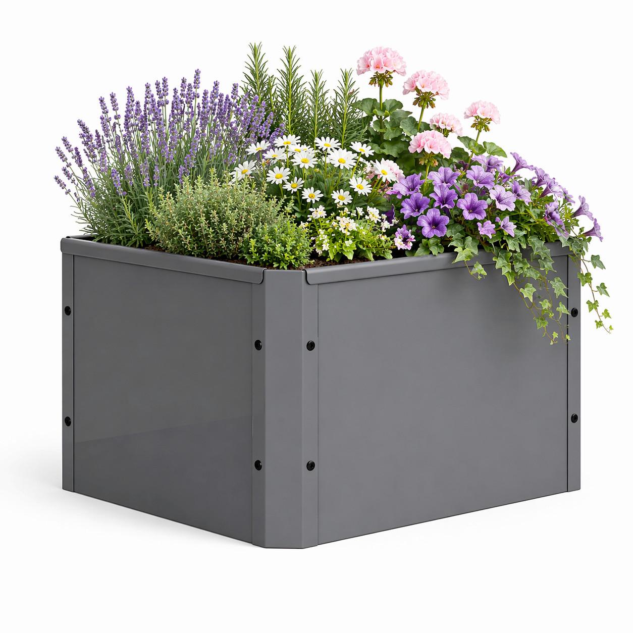 Hochbeet Vcm Beet "balora M" - Schwarz, Modern, Metall (50/30/40cm)