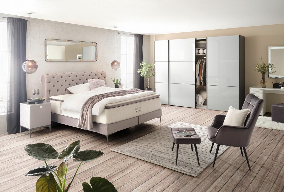 Hängeleuchte Lus max. 40 Watt - Chromfarben/Schwarz, Lifestyle, Glas/Kunststoff (30cm) - Modern Living