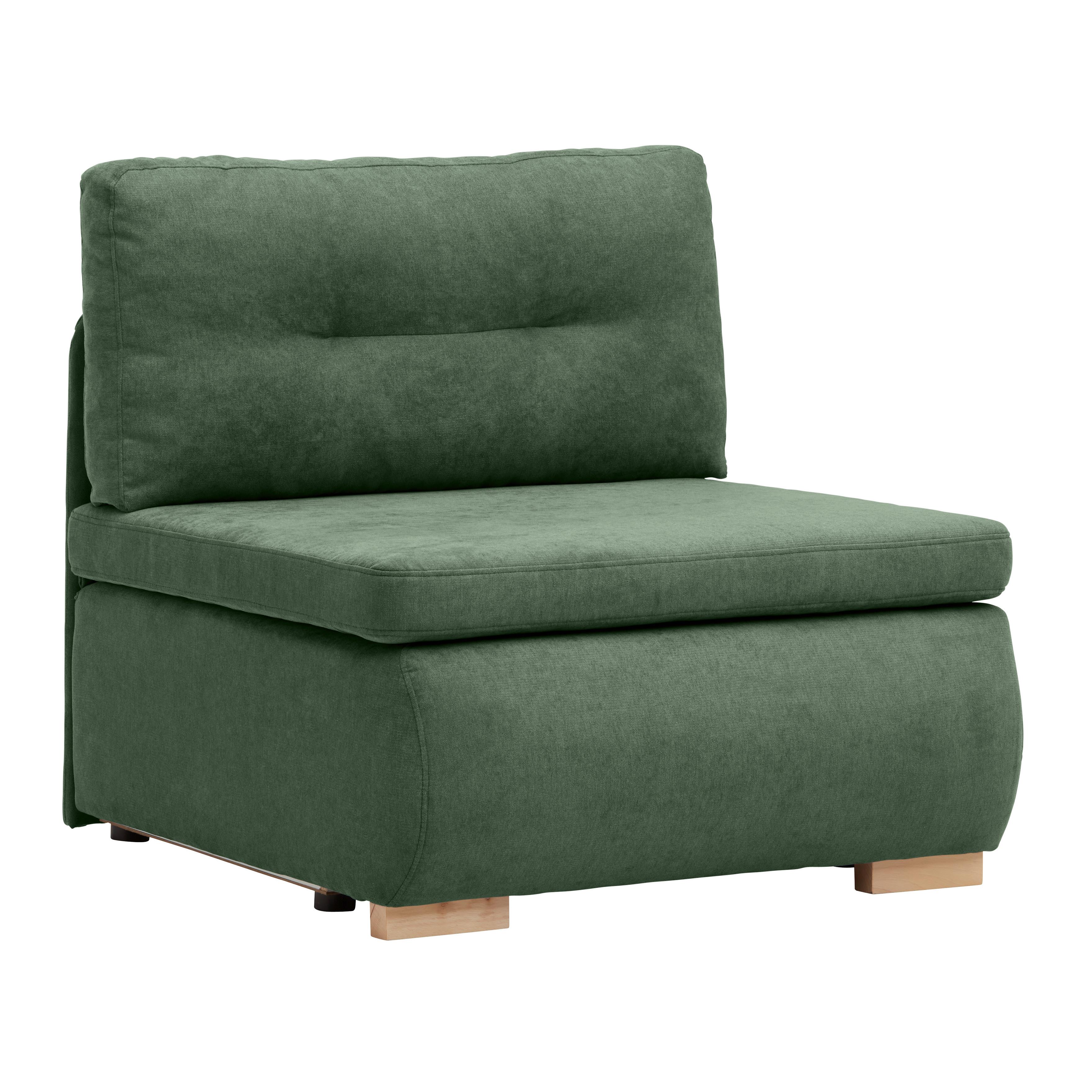 Schlafsessel Modena in Olivgrün - Schwarz/Olivgrün, Kunststoff/Textil (89/88/90cm) - Mömax