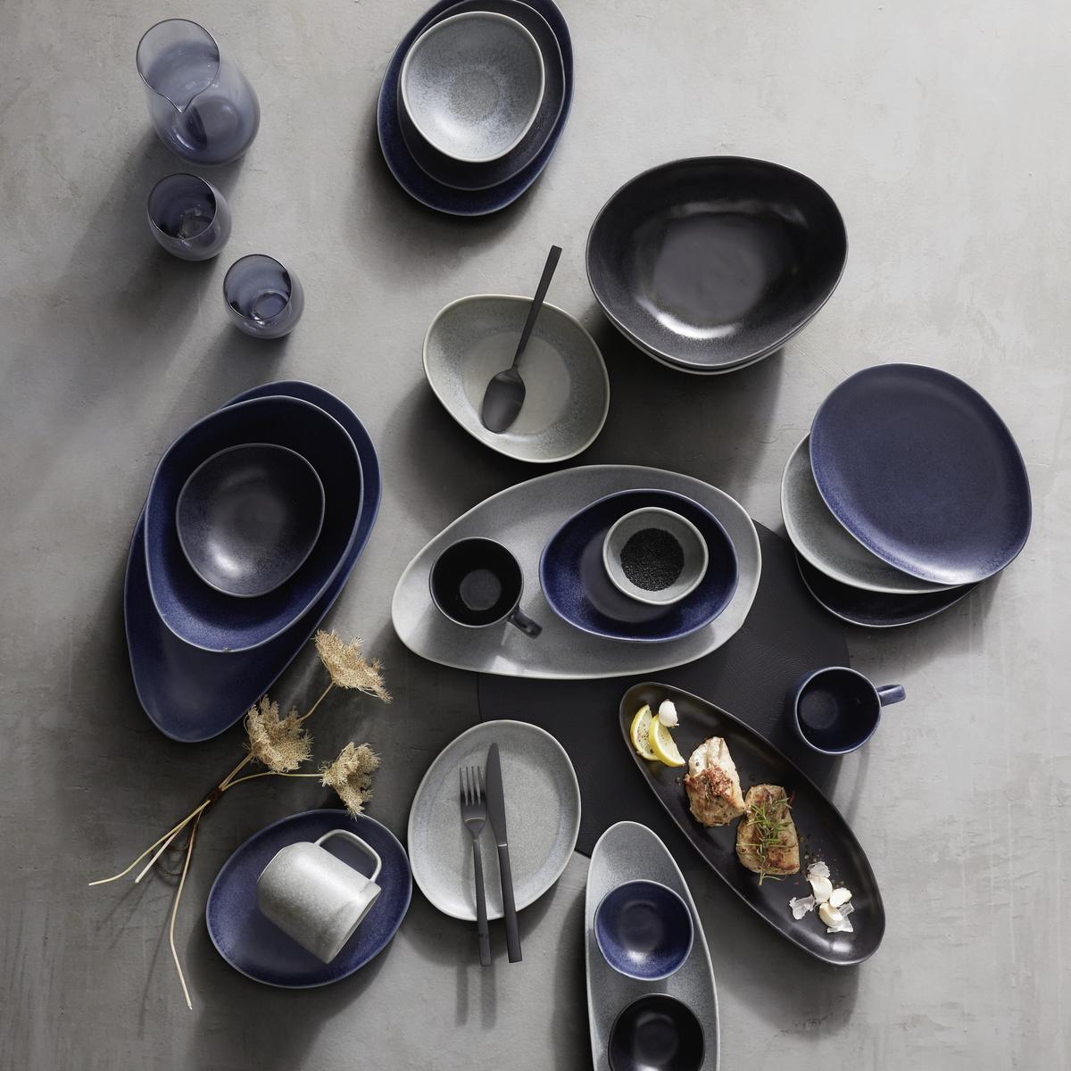 Kínálótál Gourmet - Xl - kék, Modern, kerámia (39/22/4cm) - Premium Living