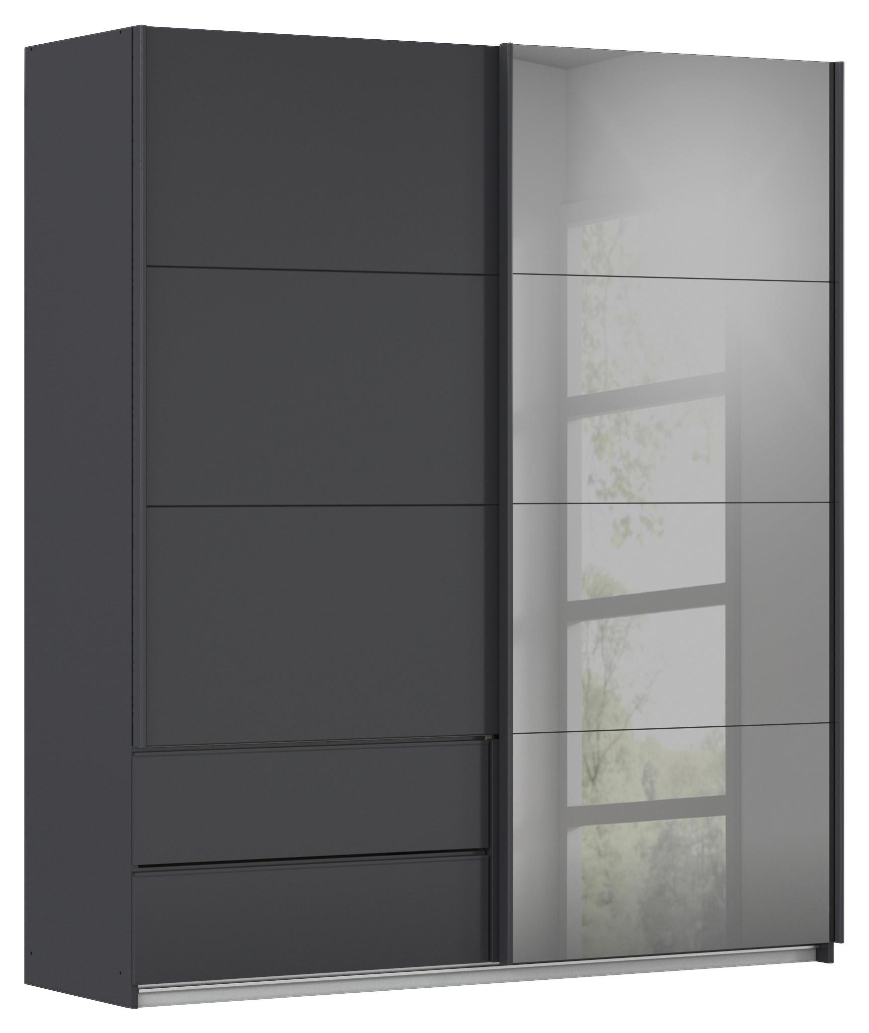 Schwebetürenschrank Elara Grau - Weiss/Grau, Konventionell, Holzwerkstoff (181/210/62cm) - Premium Living