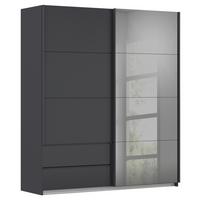 Schwebetürenschrank Elara Grau - Weiß/Grau, KONVENTIONELL, Holzwerkstoff (181/210/62cm) - Premium Living