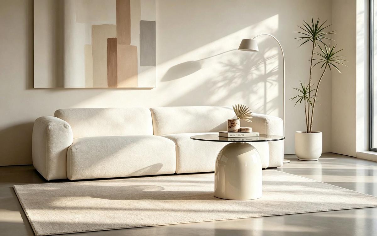 Jade Klub Stočić - siva/bež, Moderno, staklo/metal (50/40cm) - Modern Living