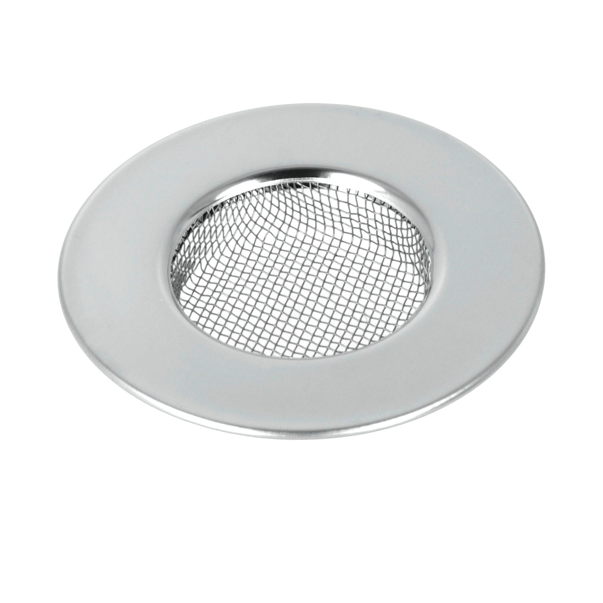 Lefolyószűrő Inox - nemesacélszínű, Basics, fém (7,50/1,50cm) - Metaltex