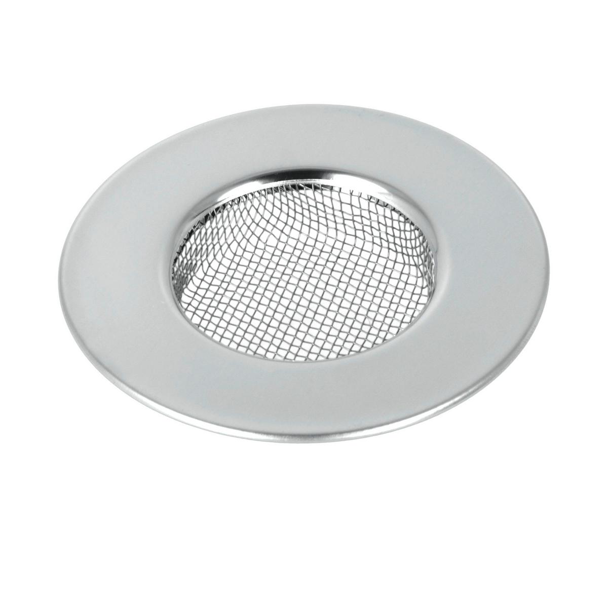 Lefolyószűrő Inox - nemesacélszínű, Basics, fém (7,50/1,50cm) - Metaltex