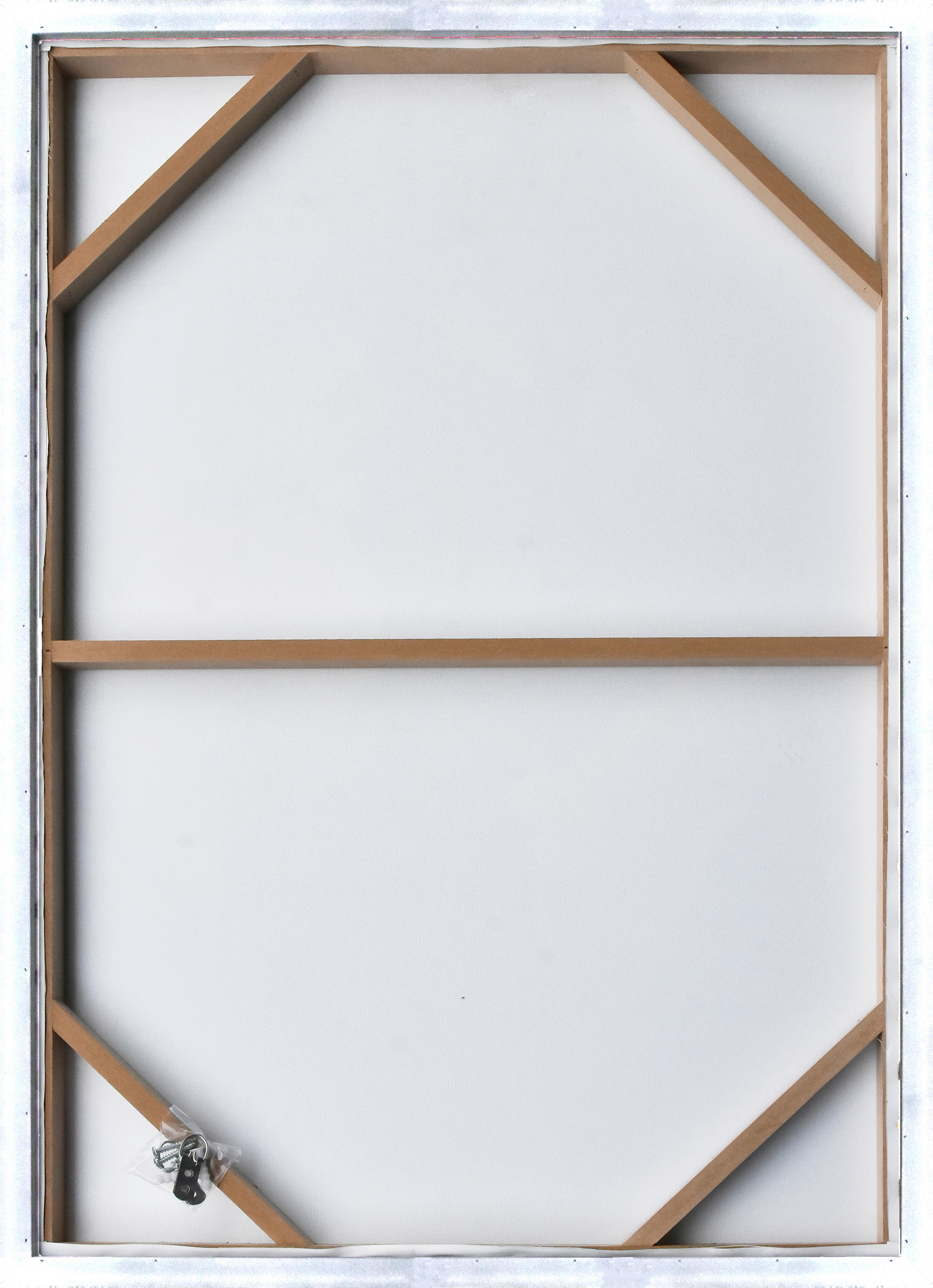 Slika 60x90cm Denise Small - bela/prirodna boja, tekstil/pločasti materijal (60/90cm) - Premium Living