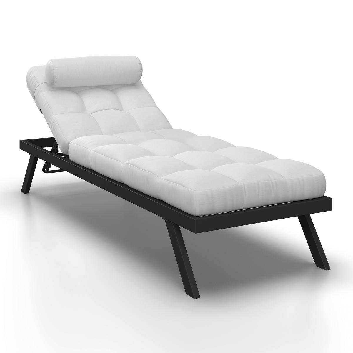 Vrtni Ležalnik Avola, Krem - krem barve/bela, Moderno, kovina/tekstil (199/31/68cm) - Bessagi Garden
