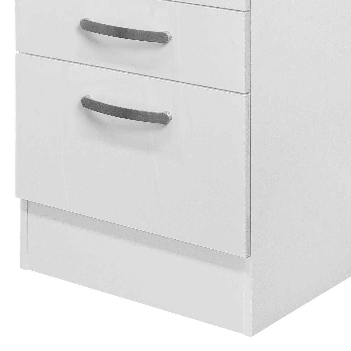 Kuhinjska Spodnja Omarica Alba, Bela, Š. 50 Cm - barve nerjavečega jekla/bela, Moderno, kovina/leseni material (50/86/60cm) - FlexWell