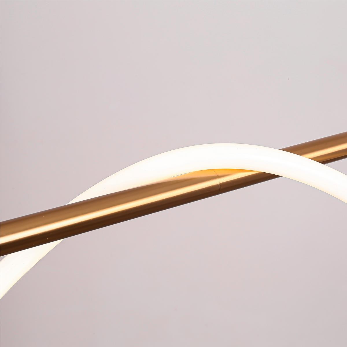 Led-hängeleuchte Lp-2345/1p M Gd Meleca M Gold - Goldfarben, Design, Metall (160/15/130cm)