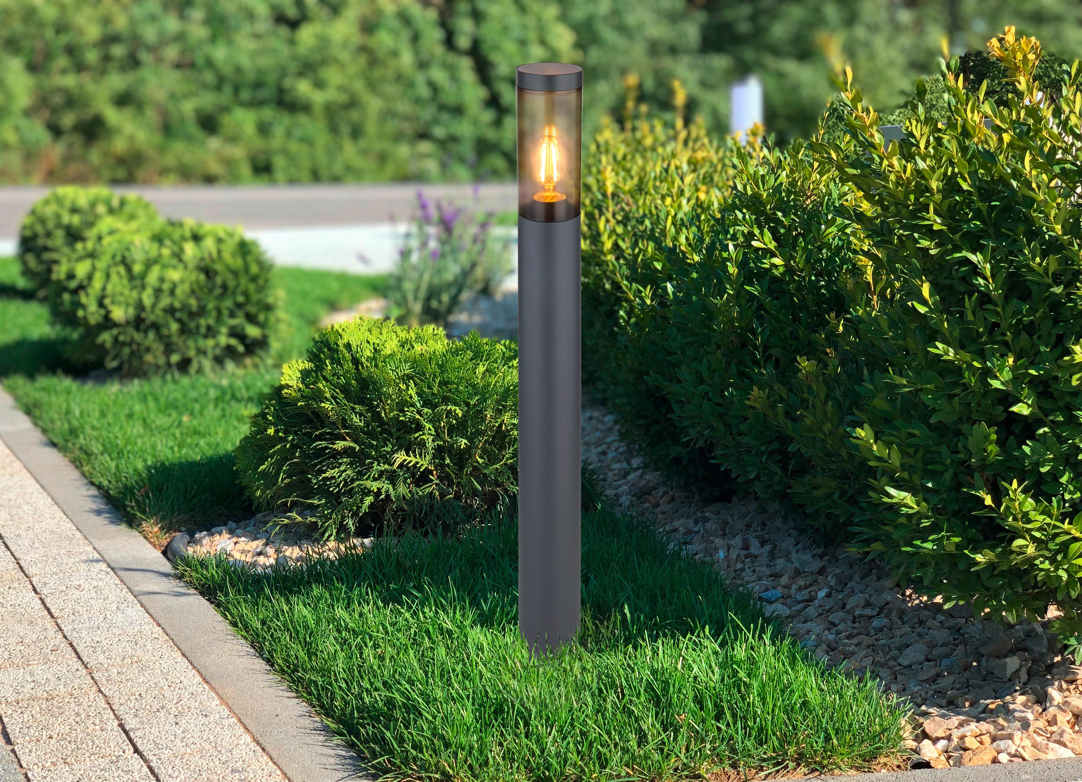 Außenleuchte Boston in Grau/Anthrazit max. 23 Watt - Anthrazit/Grau, Design, Kunststoff/Metall (12,7/80cm) - Globo