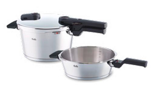 ZESTAW SZYBKOWARÓW 600-410-11-000/0 FISSLER - kolor srebrny, Basics, metal - Fissler