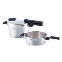 ZESTAW SZYBKOWARÓW 600-410-11-000/0 FISSLER - kolor srebrny, Basics, metal - Fissler