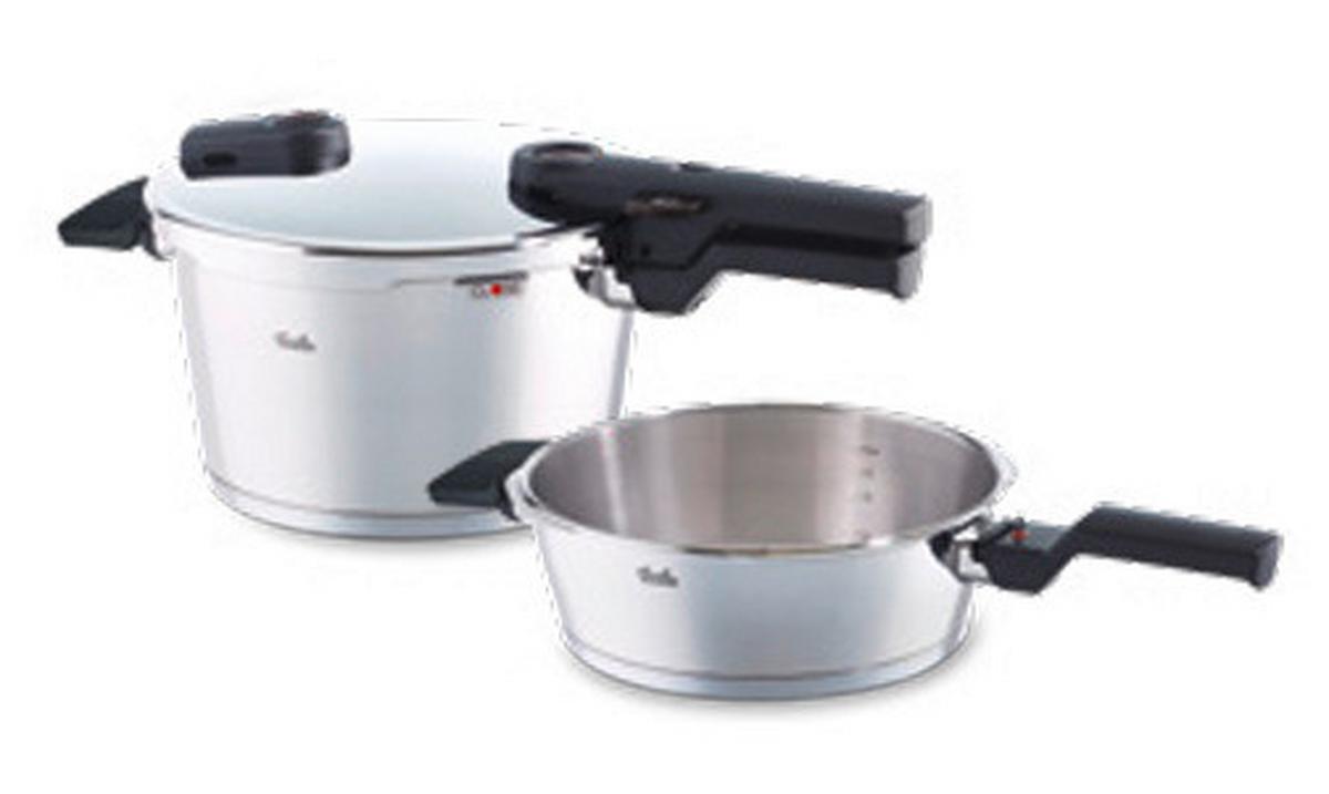 ZESTAW SZYBKOWARÓW 600-410-11-000/0 FISSLER - kolor srebrny, Basics, metal - Fissler