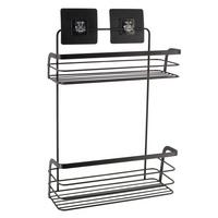 Etajeră pentru duș Batho - negru, Basics, metal (26,5/11/35cm)