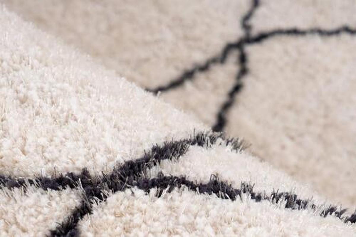Hochflorteppich Orlando - Beige/Creme, Design, Textil (80/150cm) - Kayoom
