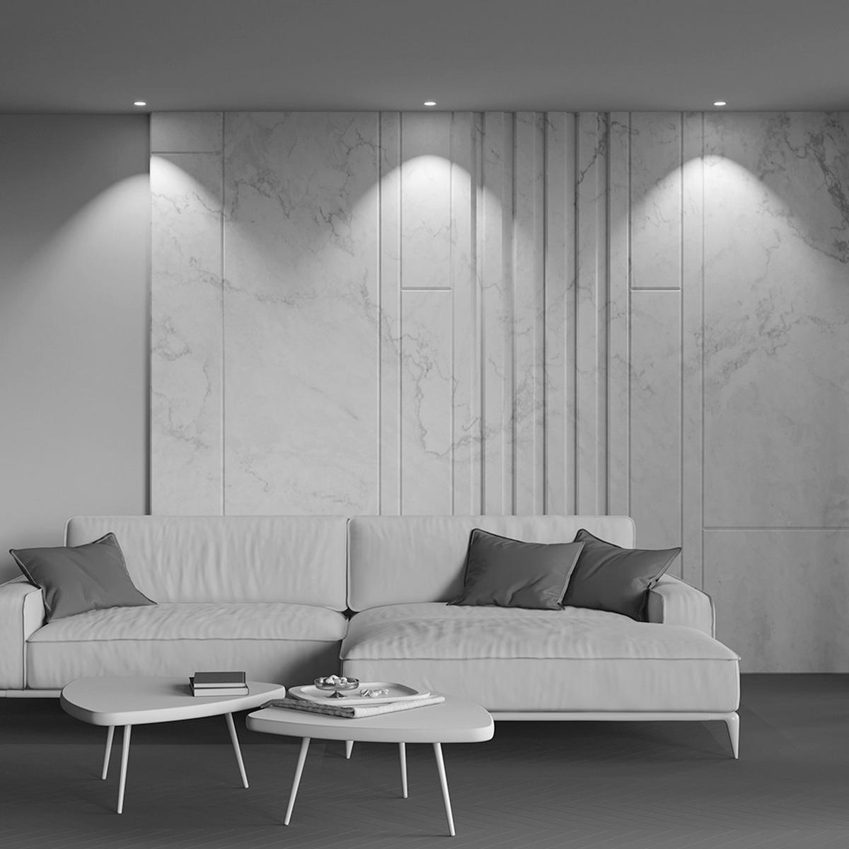 DECKENLEUCHTE ALFA LED - Weiss/Schwarz, Design, Metall (6,5/5,2cm) - MAYTONI