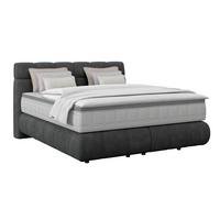Boxspring Krevet Nobu - crna/antracit, Trend, drvo/tekstil (160/200cm) - Premium Living