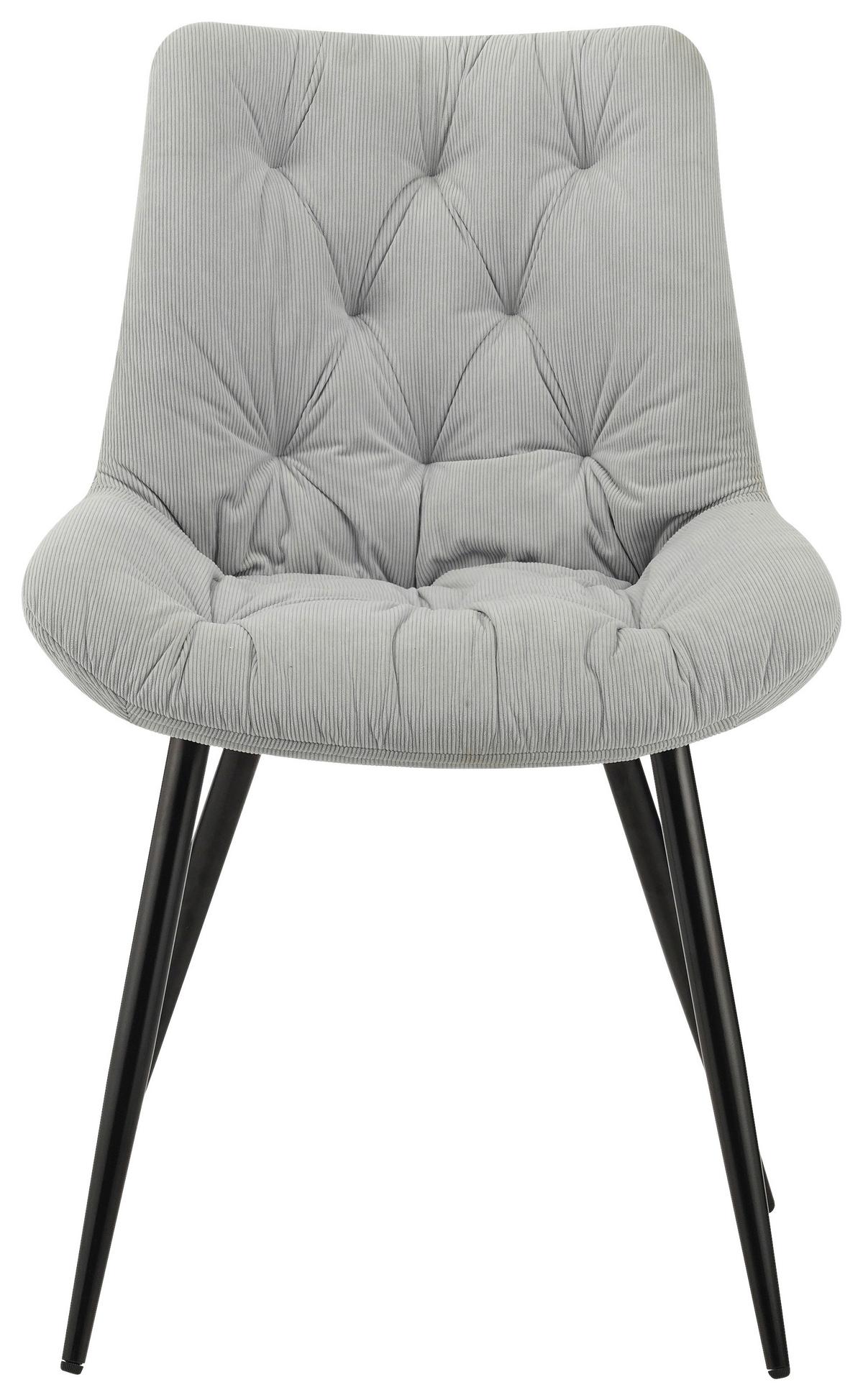 KRZESŁO CLAUDIO - jasnoszary, Design, metal/tkanina (54/85/63cm) - Carryhome