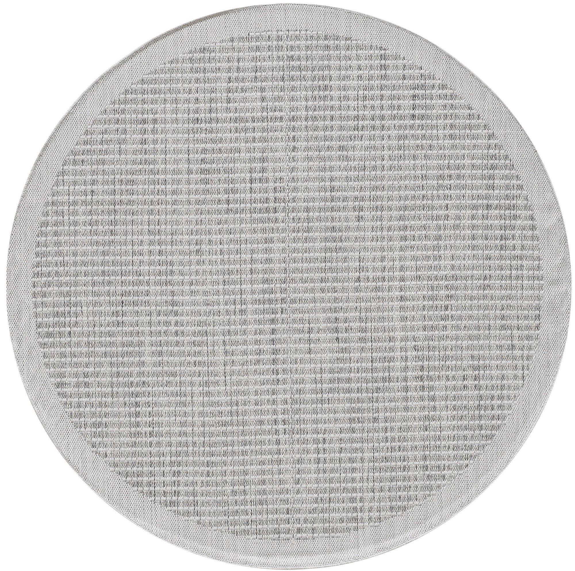 Outdoorteppich Giza Grau Ø ca. 120cm - Grau, Basics, Textil (120cm) - Novel