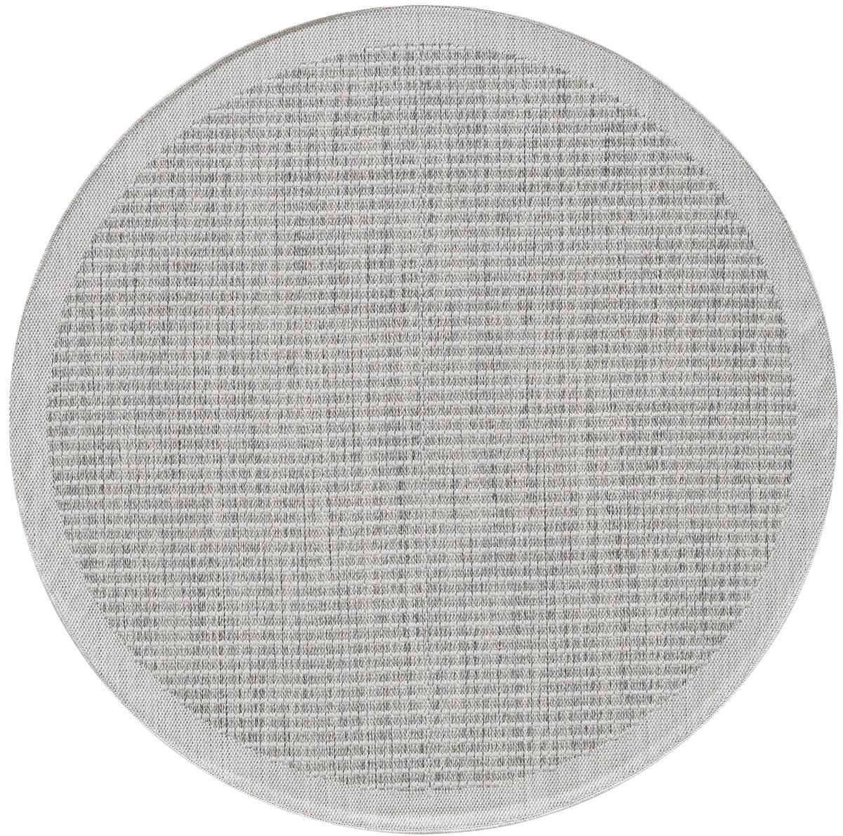 Outdoorteppich Giza Grau Ø ca. 160cm - Grau, Basics, Textil (160cm) - Novel
