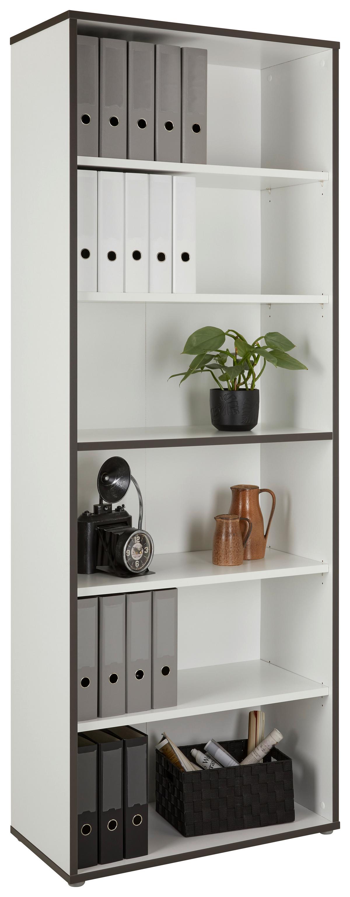 Regal in Grau/Weiß - Weiß/Grau, MODERN, Holzwerkstoff (84,5/226,5/41,5cm) - Mömax