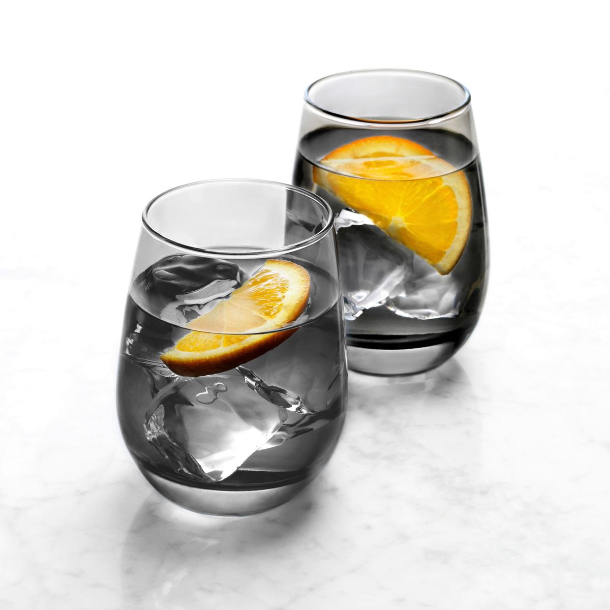 Gläserset Stemless Hellgrau 12-teilig - Hellgrau, Basics, Glas (9/11,5cm)
