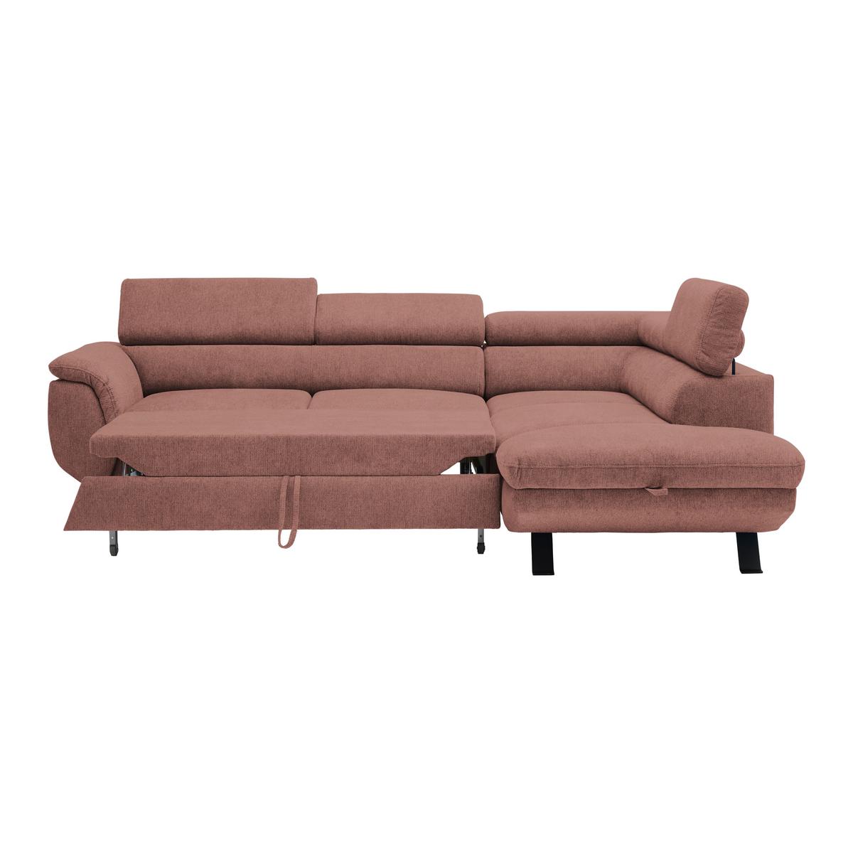 Kutna Garnitura Raven - boje koralja/crna, Moderno, tekstil/metal (257/76-92/96cm) - Modern Living