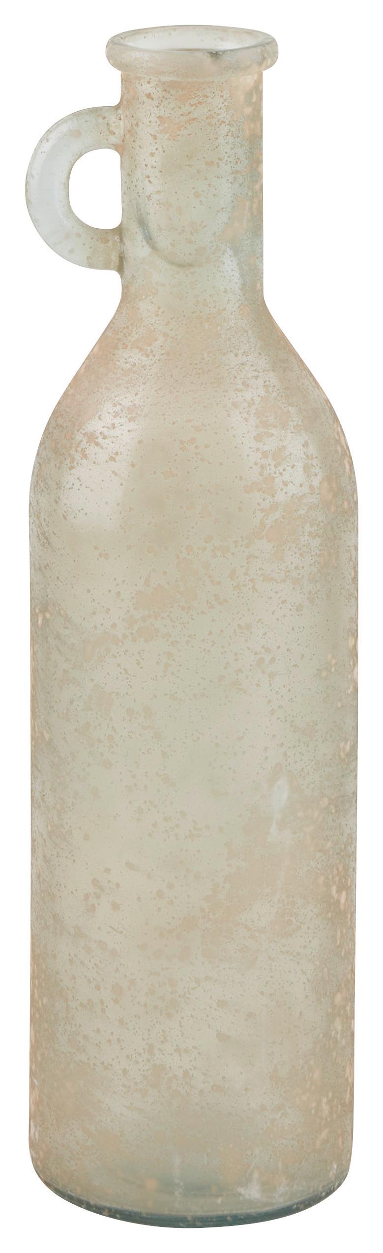 Vaza Botellon - bež, steklo (14/50cm) - Premium Living