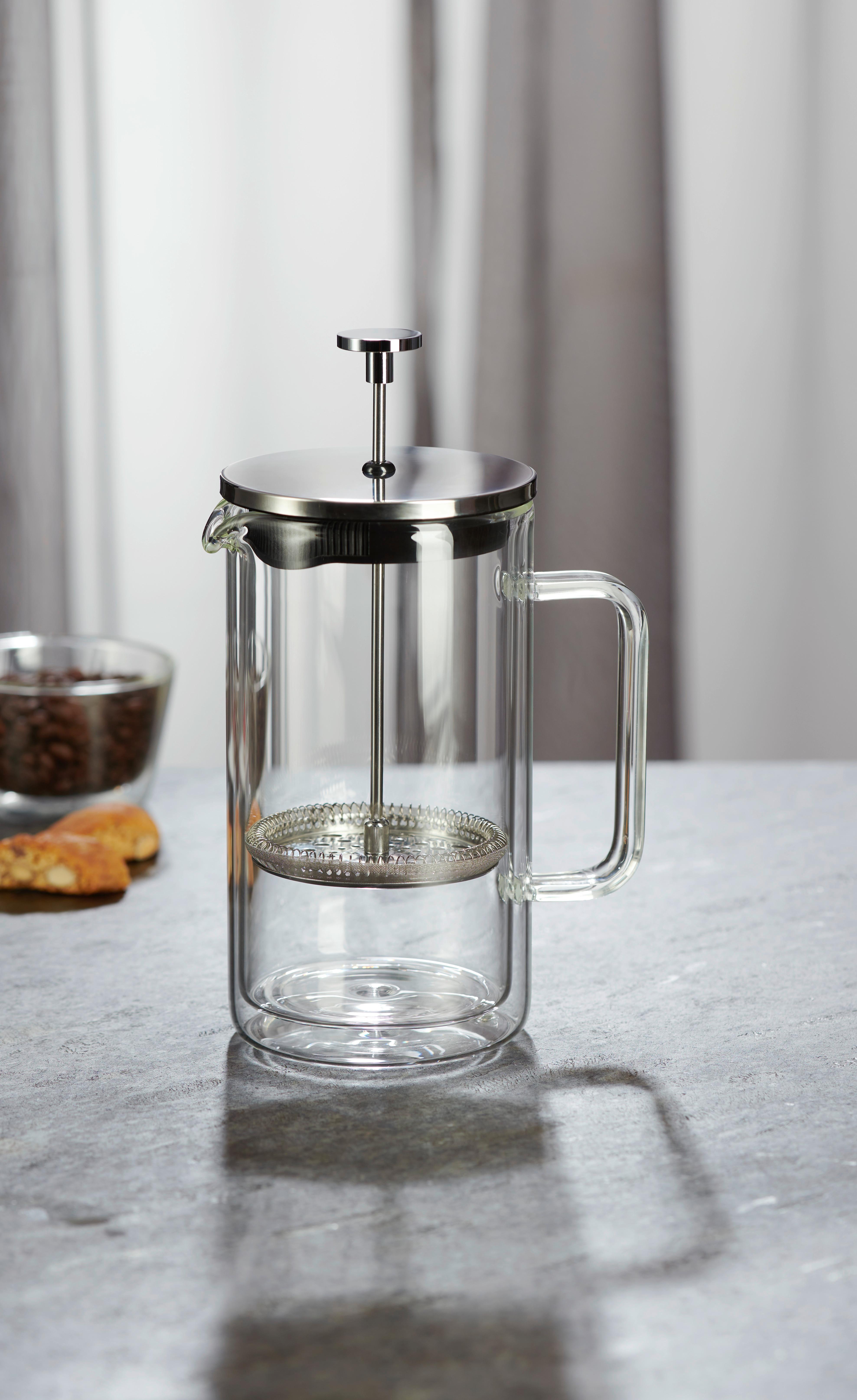 Kaffeebereiter Coffee Fusion ca. 1l - Klar/Edelstahlfarben, MODERN, Glas/Kunststoff (17/10,7/22,5cm) - Premium Living