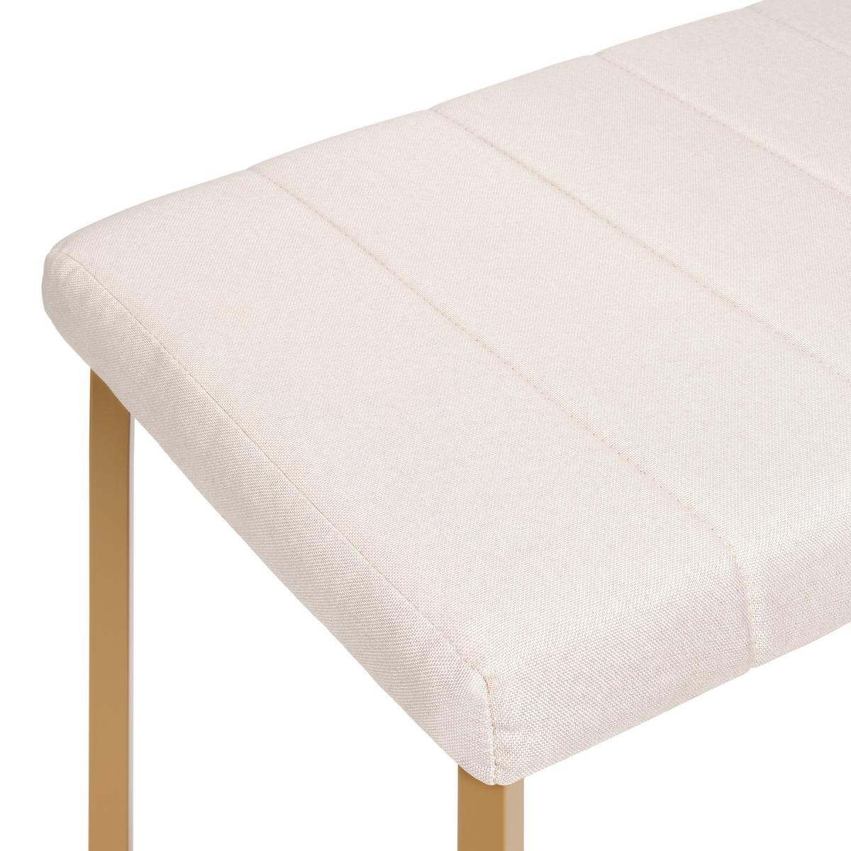 Sitzbank Leo Goldfarben/Beige - Beige/Goldfarben, Modern, Holzwerkstoff/Textil (58/47/38cm) - Mömax