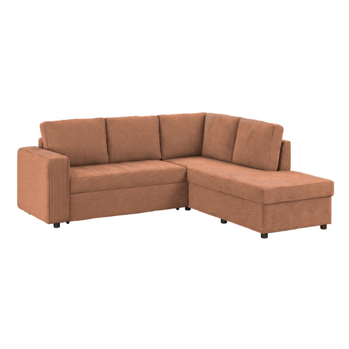 Kutna Garnitura Toulouse - crna/terakota, Trend, drvni materijal/drvo (224/206cm)
