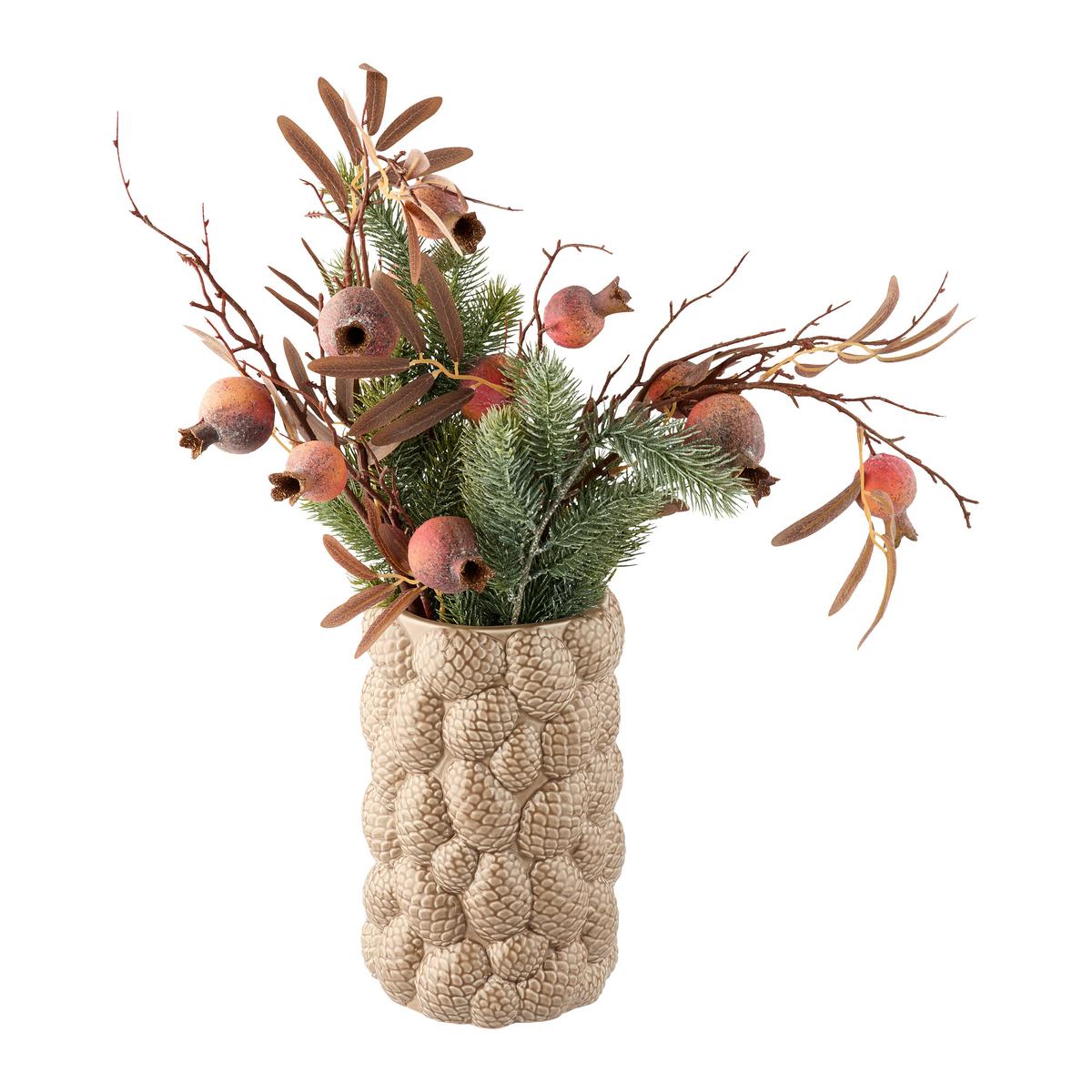 Vase Pinecone Braun - Braun, KONVENTIONELL, Keramik (18/27,5cm) - Mömax