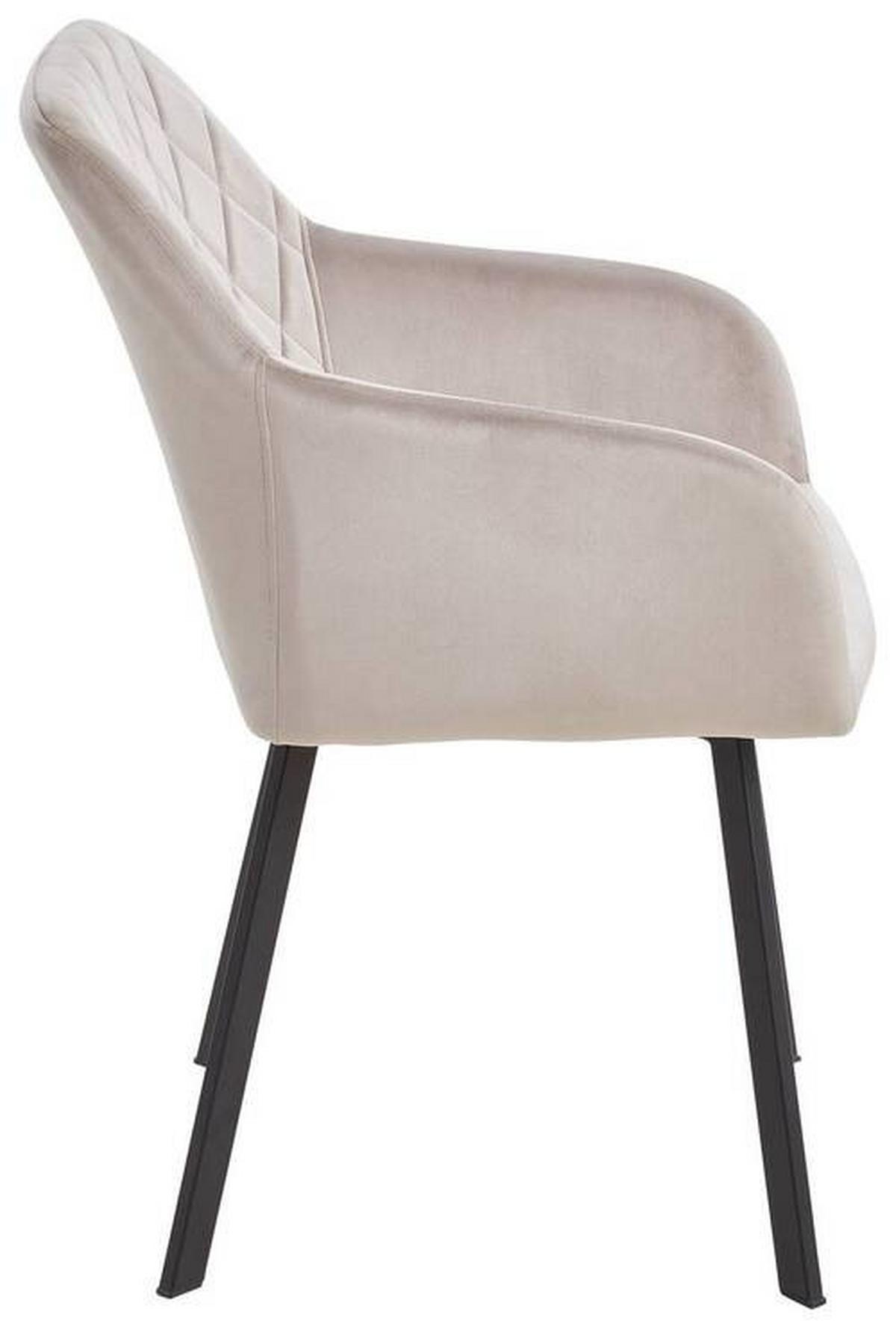 KRZESŁO Z PODŁOKIETNIKAMI LUCY - czarny/taupe, Modern, metal/drewno (54/87/64cm) - Livetastic