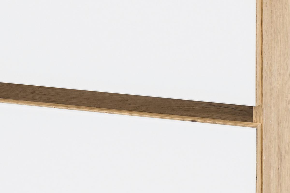Badezimmer ''Helsinki'', Weiß/Eichefarben - Eichefarben/Weiß, KONVENTIONELL, Glas/Holzwerkstoff (80cm) - Held
