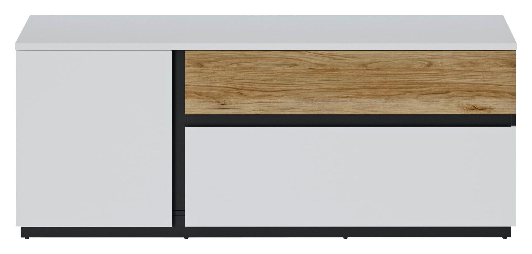 Tv Komoda Novena - bijela/boje hrasta, Trend, drvni materijal/plastika (160,2/63,1/40cm) - Modern Living