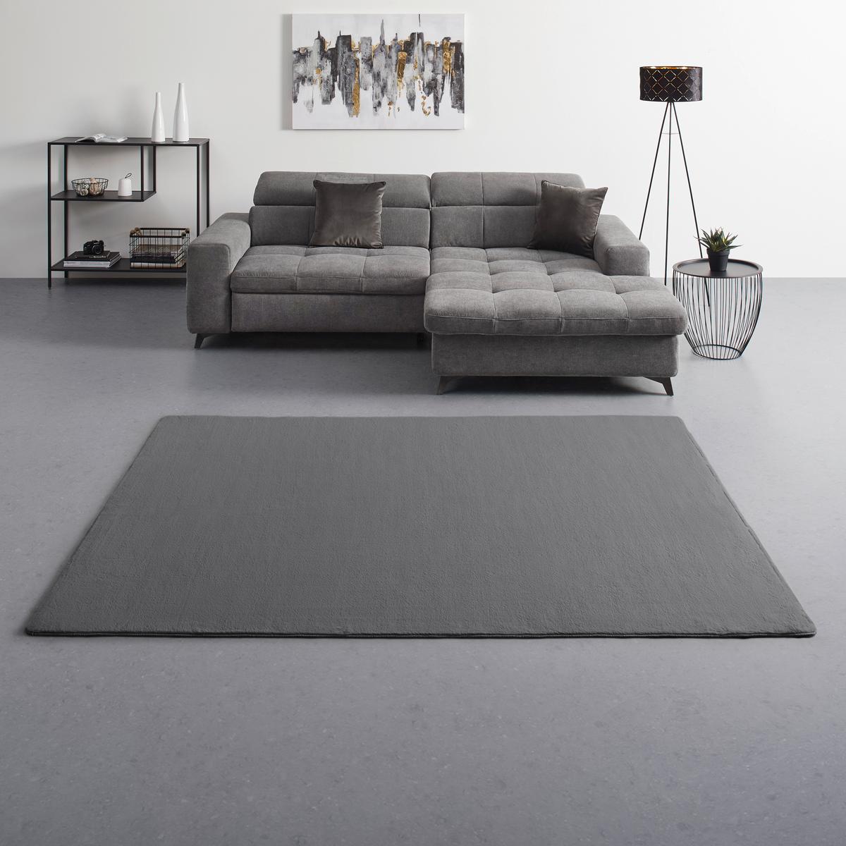 Fellteppich Pälsa Grau ca. 120x170cm - Grau, KONVENTIONELL, Textil (120/170cm) - Mömax