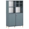 Aktenschrank Set U1000R Petrol ca. 100,1x174,2x41cm - Petrol, MODERN, Holzwerkstoff (100,1/174,2/41cm) - MID.YOU