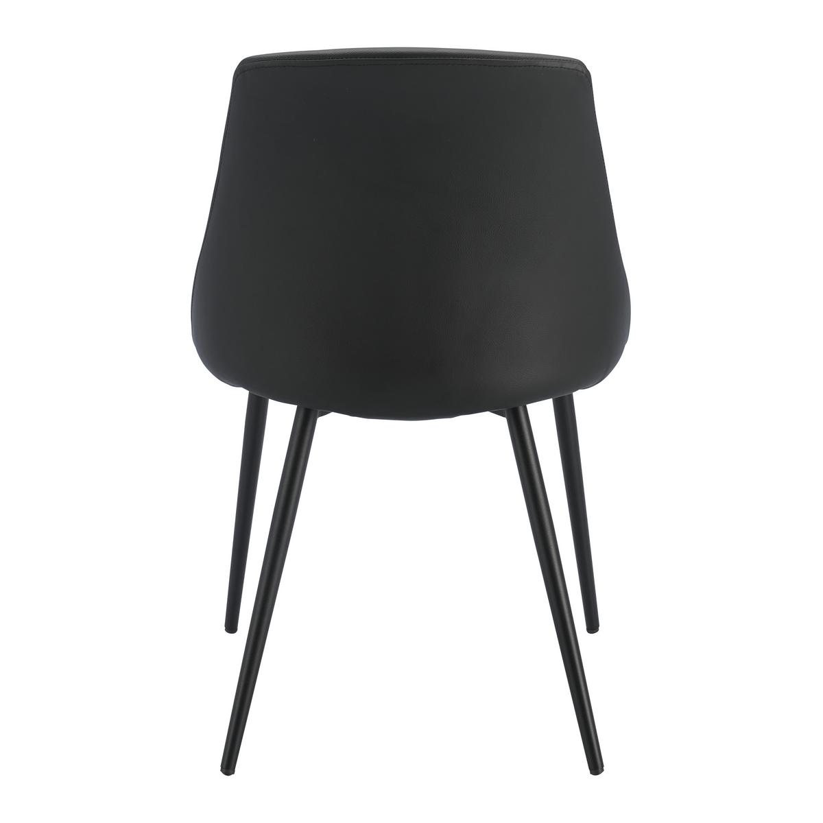 KRZESŁO BIANCA - ciemnoszary/czarny, Modern, skóra/tworzywo sztuczne (50,5/79,5/54,5cm) - Bessagi Home