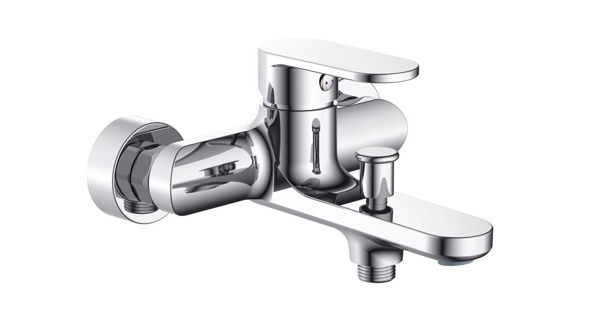 Fürdőkád Csaptelep Sanoopus - krómszínű, Konventionell, fém (12/18/19cm)