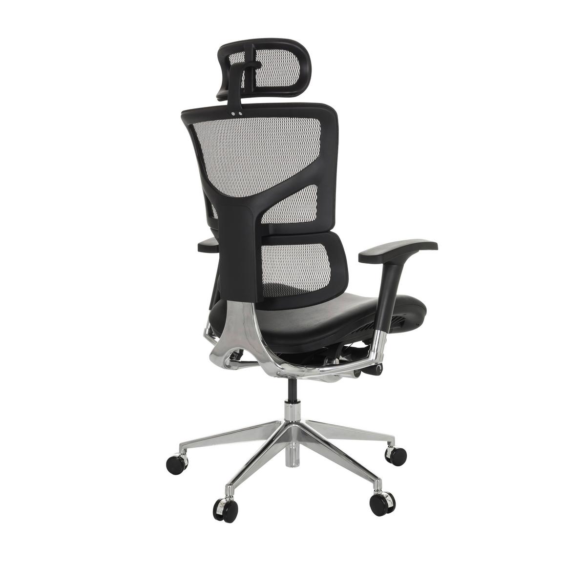 Pisarniški Stol Ergo-u2 Lm, Črna - srebrne barve/črna, Basics, kovina/umetna masa (70/124-146/67cm) - MID.YOU