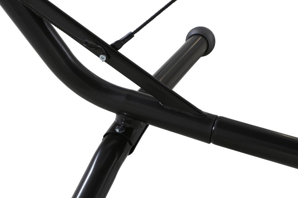 Hängematte Bahia ca. 105x305 cm Rot/Grau - Dunkelgrau/Rot, KONVENTIONELL, Textil/Metall (105/104/305cm) - Siena Garden