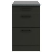 SZAFKA KUCHENNA DOLNA OPTIKULT - kolor bukowy/antracytowy, Basics, materiał drewnopochodny/metal (50/84,8/60cm) - Optifit