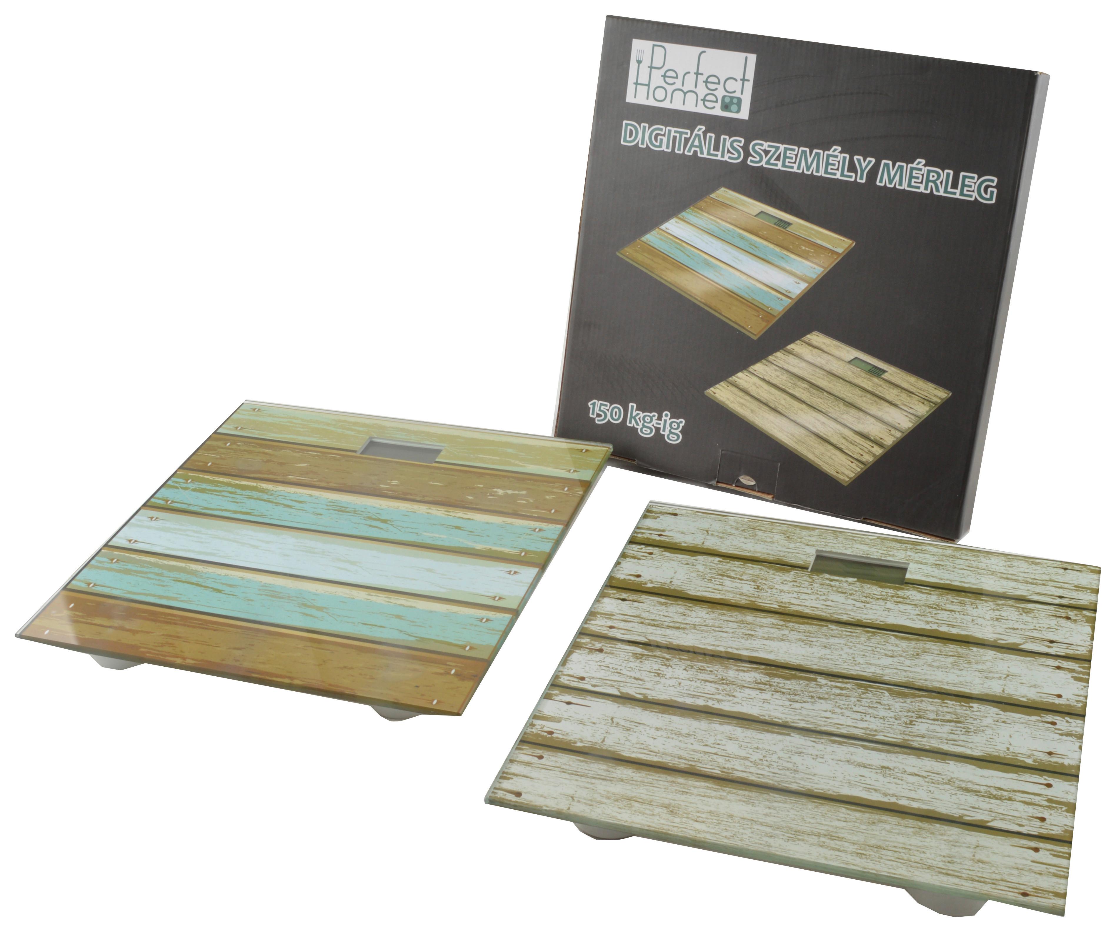 Fürdőszobamérleg Perfect Home - kék/szürke, Üveg