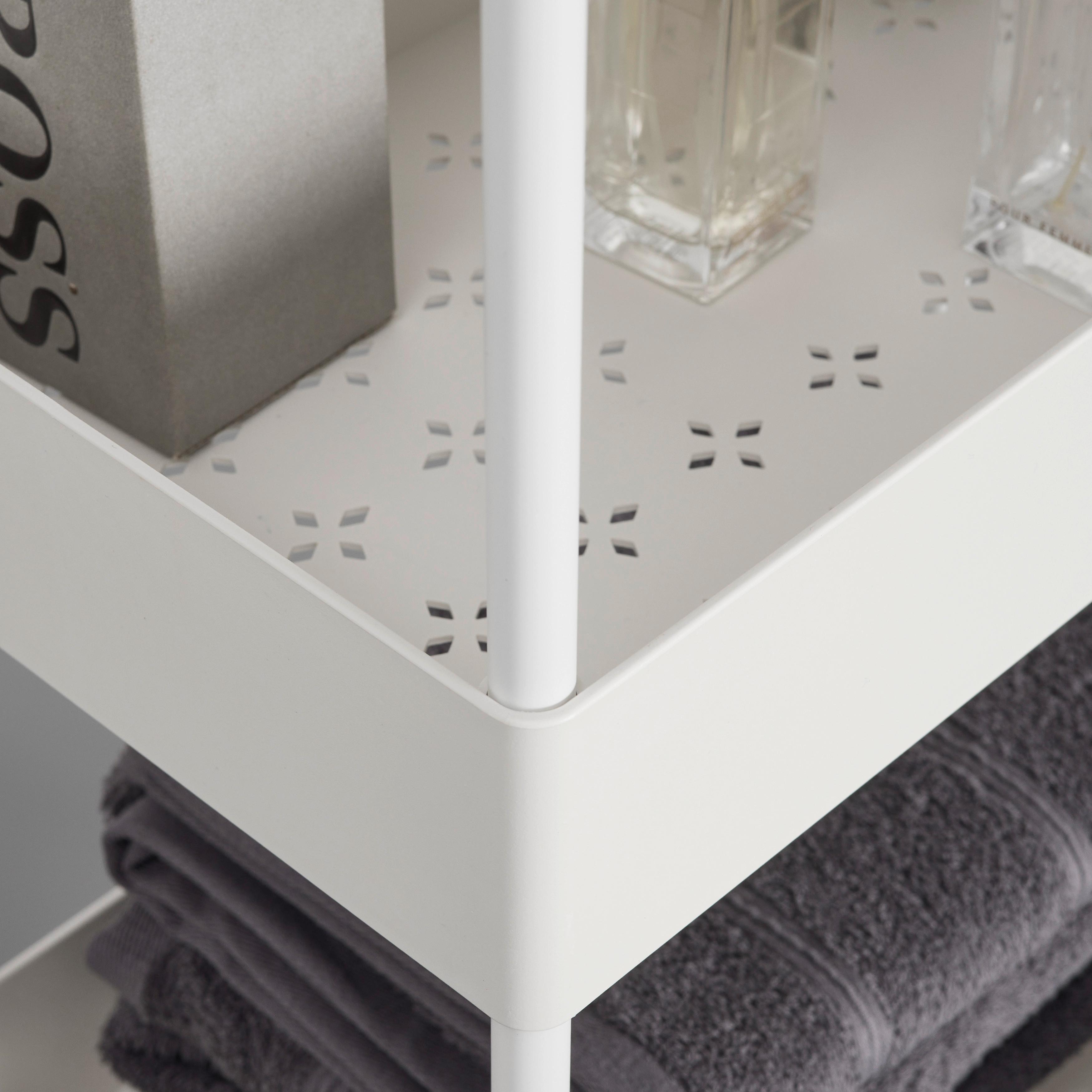 BADRUMSHYLLA SANDRO - vit, Modern, metall/plast (40/116/22cm) - Bessagi Home