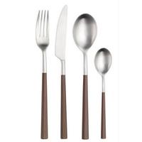 Jedilni Pribor Hive, 16-Delni - barve nerjavečega jekla/sivorjava, Basics, kovina/umetna masa (25,5/7/5,3cm) - Pintinox