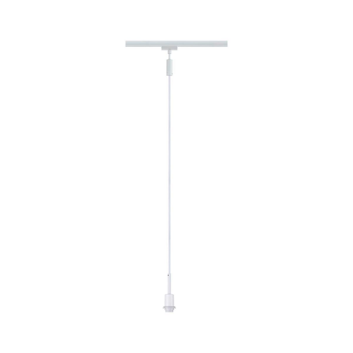 Schienensystem-Hängeleuchte Basic-Pendant max. 20 Watt - Weiß, Basics, Kunststoff/Metall (4,4/135cm) - Paulmann