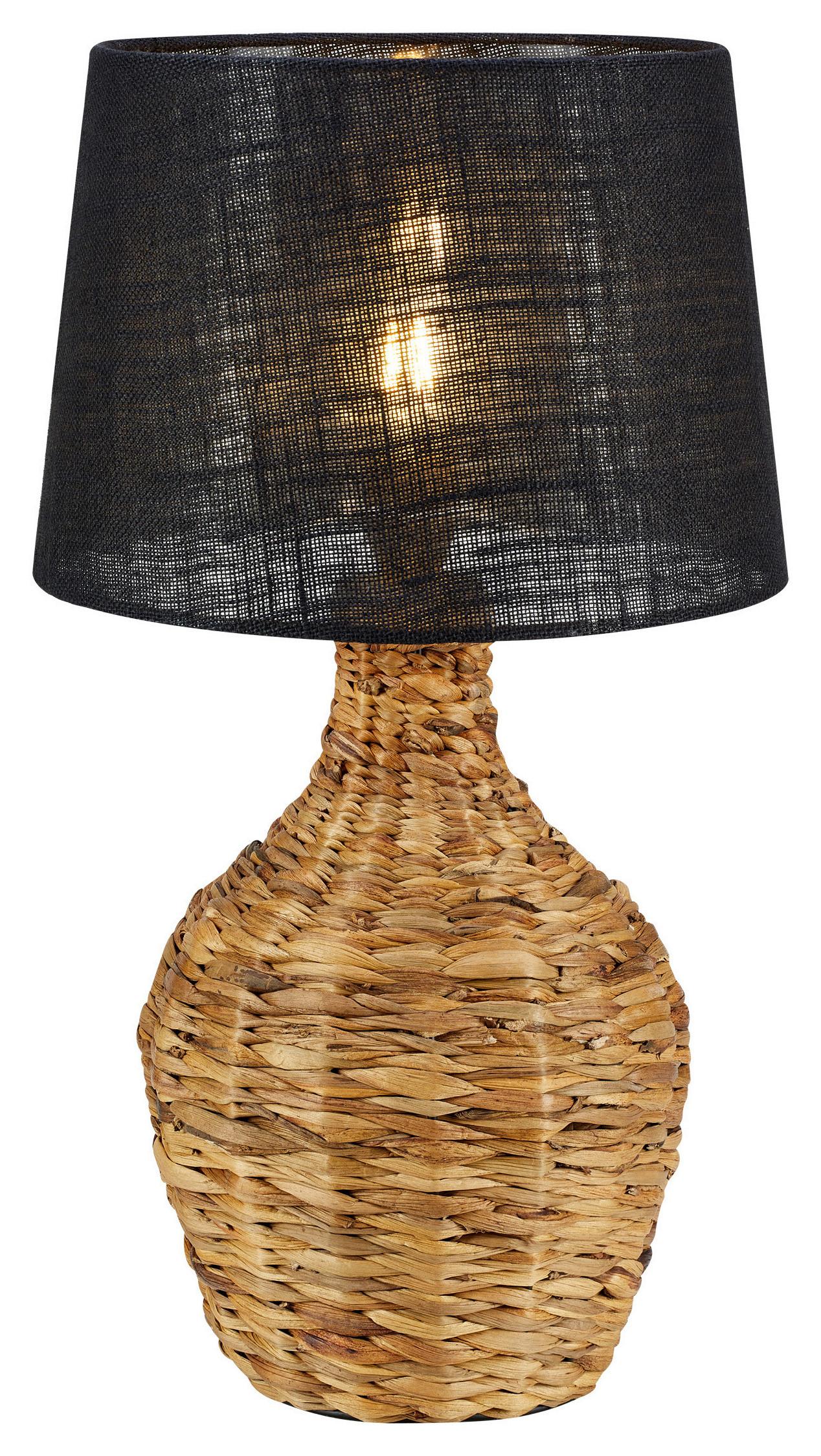Tischleuchte Paglia max. 40 Watt - Schwarz/Naturfarben, Basics, Naturmaterialien (32/32/58cm) - Markslöjd