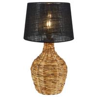 Tischleuchte Paglia max. 40 Watt - Schwarz/Naturfarben, Basics, Naturmaterialien (32/32/58cm) - Markslöjd
